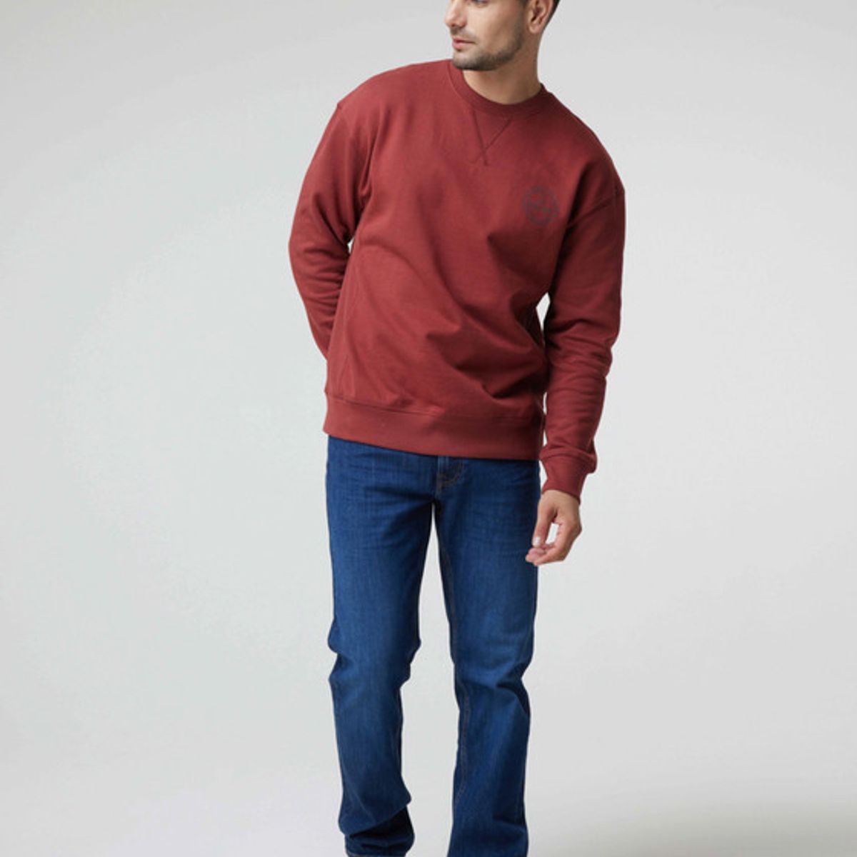 LEE - Poleron Hombre  Ls Crew Sws Original Brick