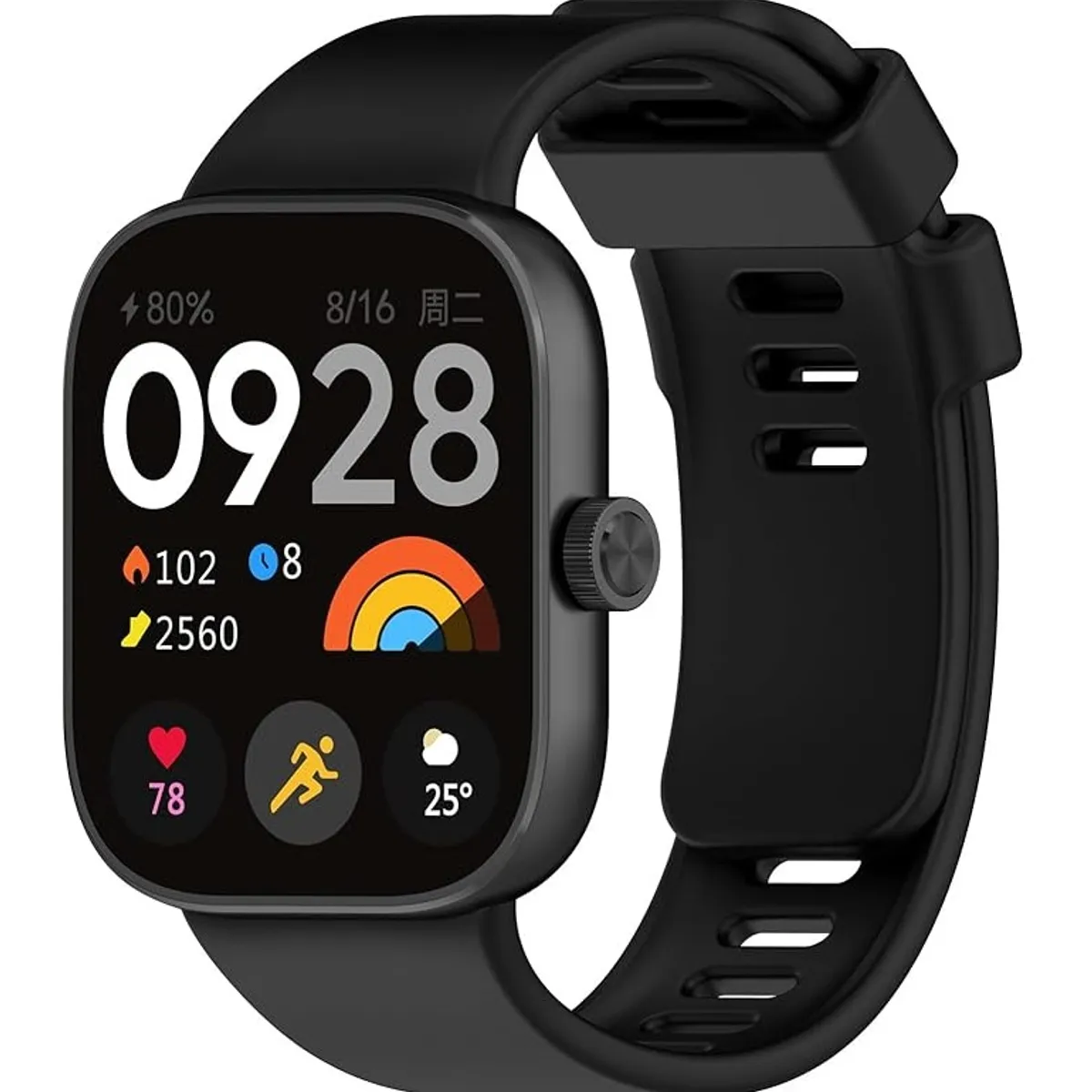 GENERICO - Correa Silicona Para Xiaomi Redmi Watch 5 4 / Band 9 8 Pro Negro