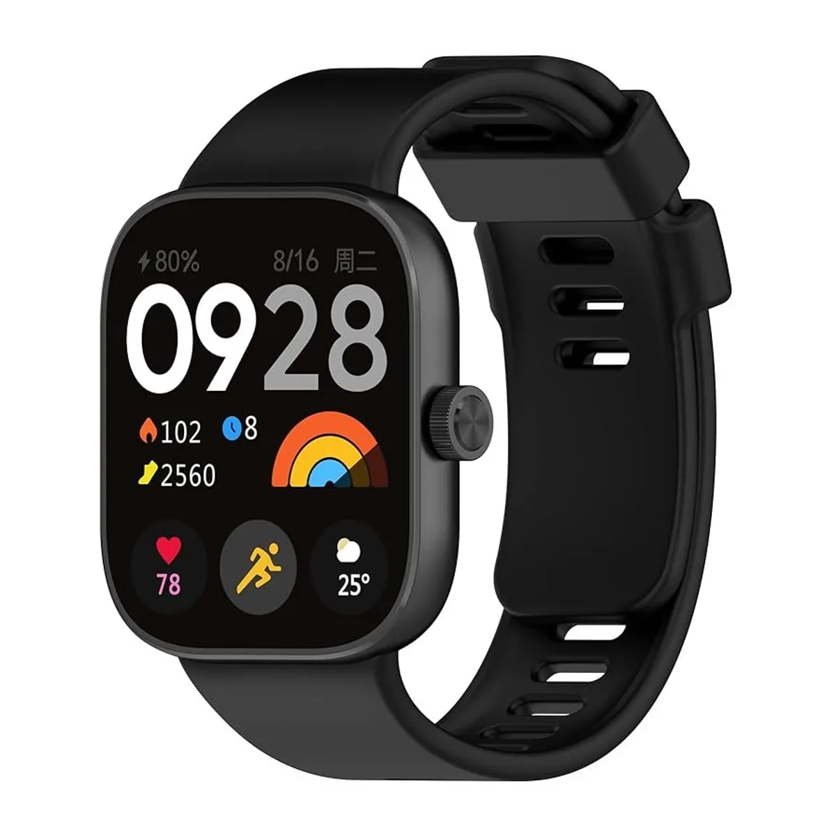 GENERICO - Correa Silicona Para Xiaomi Redmi Watch 5 4 / Band 9 8 Pro Negro