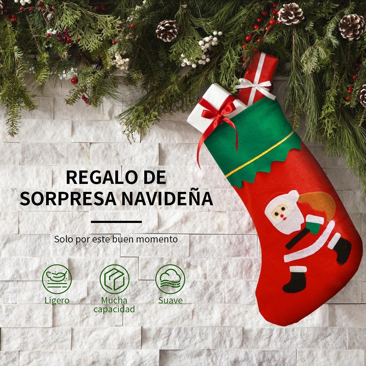 GENERICO - Pack de 12 Botas Colgantes de Navidad Mixtas para Decoración
