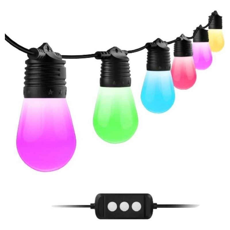 GENERICO - Guirnalda Solar Multicolor 10M con 11 Modos de Iluminación