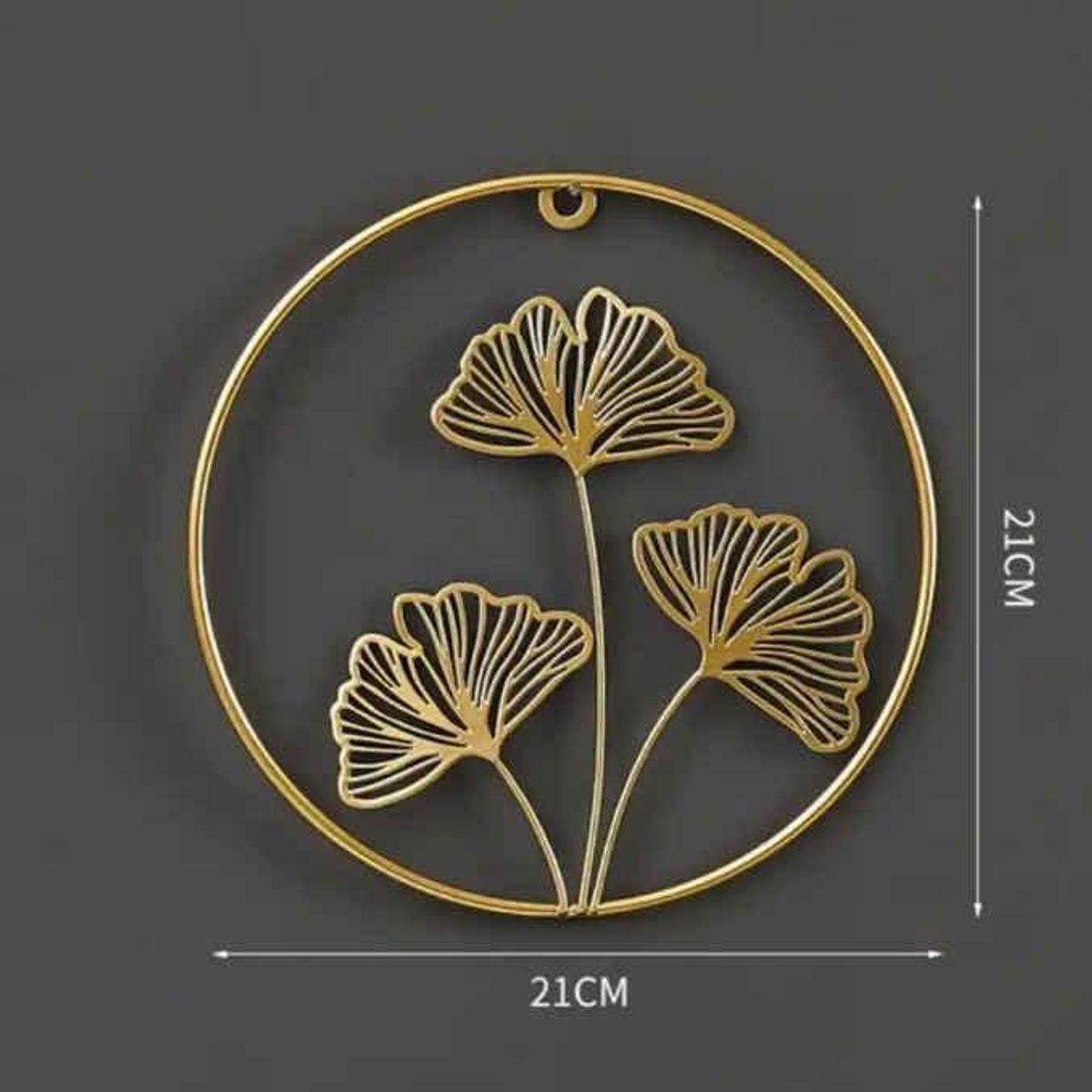 GENERICO - Adorno Colgante en Forma de Hojas Doradas de Hierro