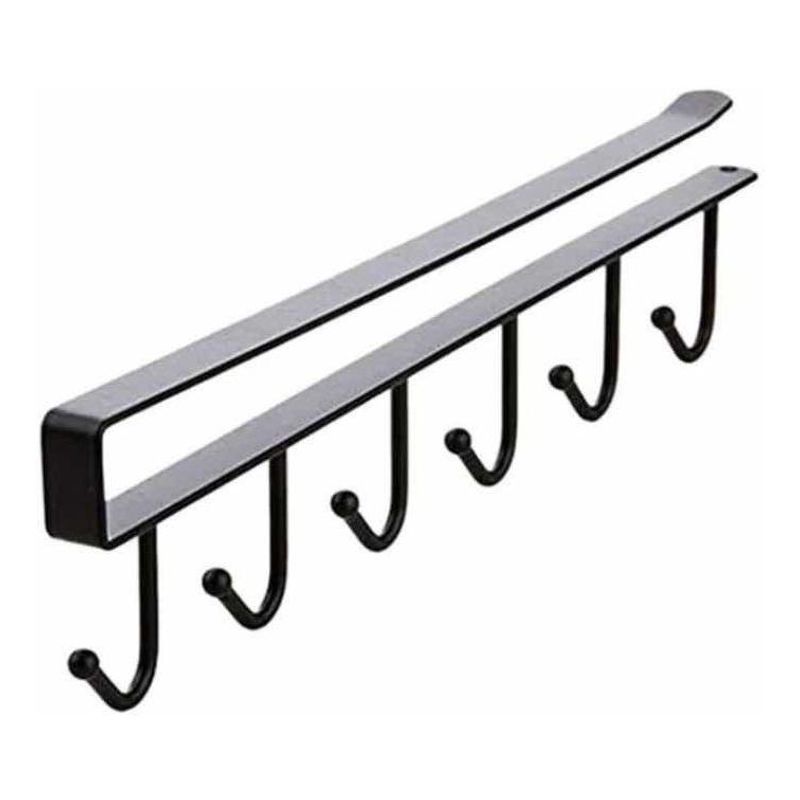 GENERICO - Soporte de Metal Negro para Colgar en Cocina