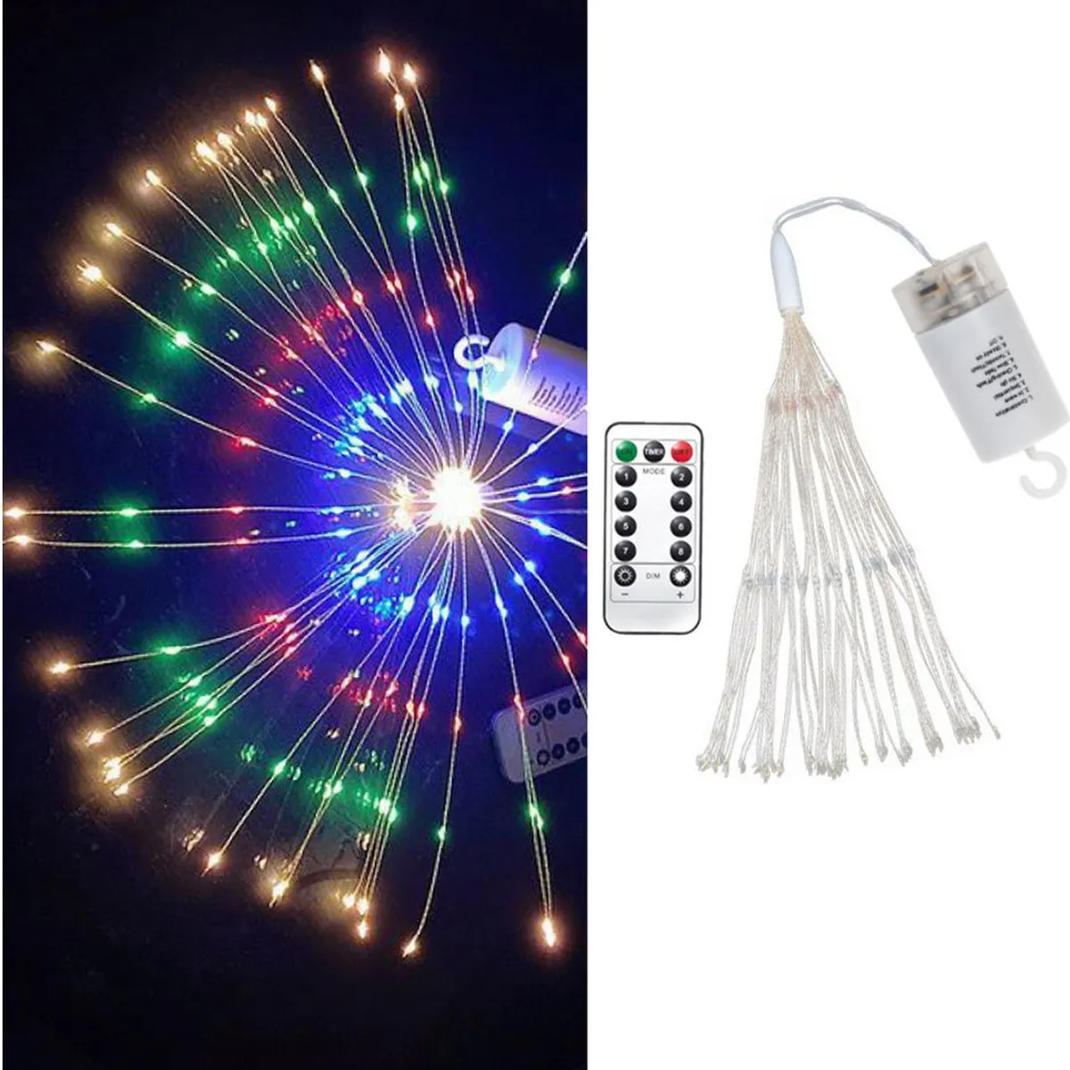 GENERICO - Luces LED de Fuegos Artificiales para Decoración Navideña