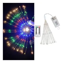 GENERICO - Luces LED de Fuegos Artificiales para Decoración Navideña