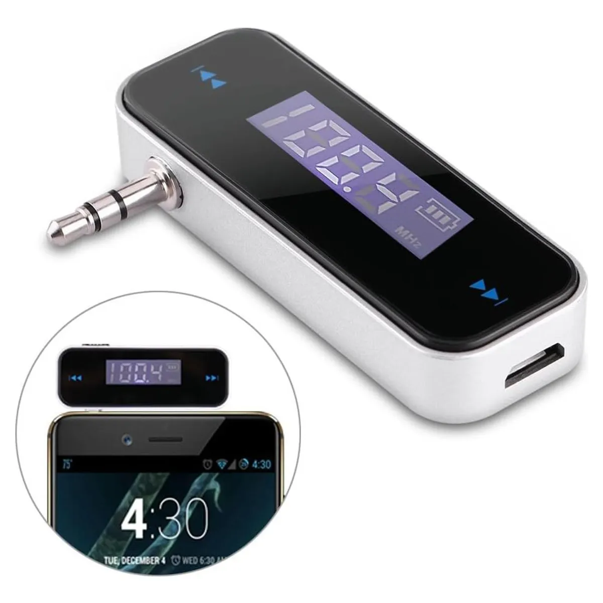 GENERICO - Transmisor FM de Audio para Coche con Conexión 35 mm