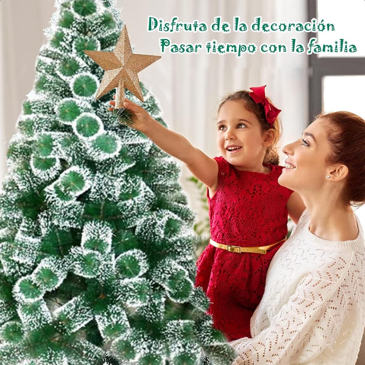 GENERICO - Árbol de Navidad Artificial 120 cm Pino Verde y Blanco