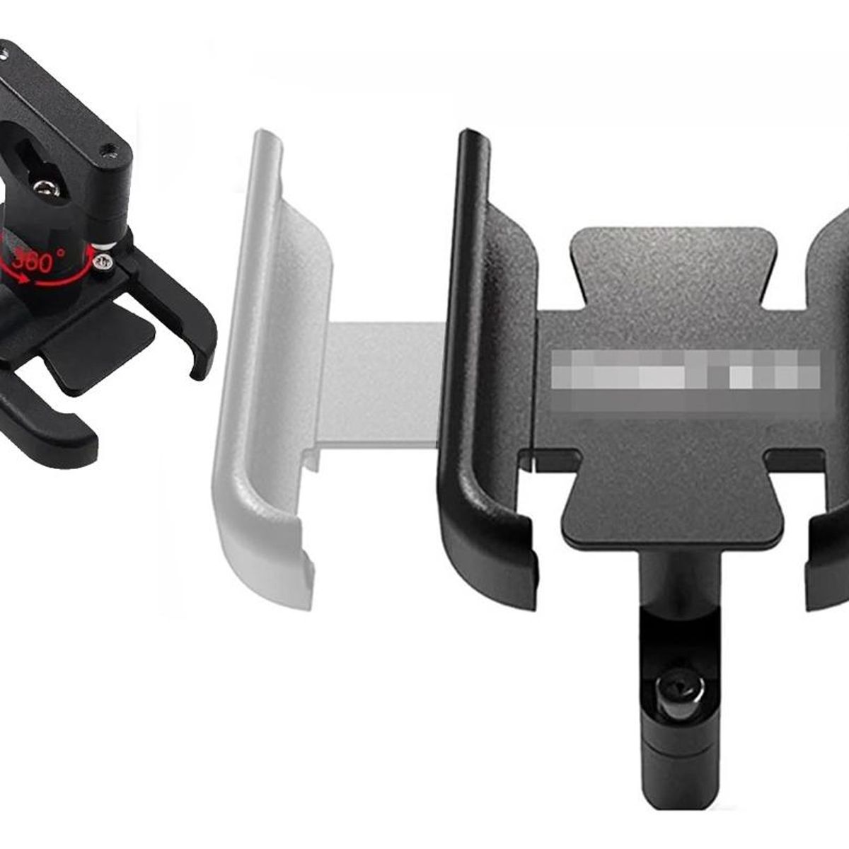 GENERICO - Soporte Base Metálico para Teléfono de Moto Negro