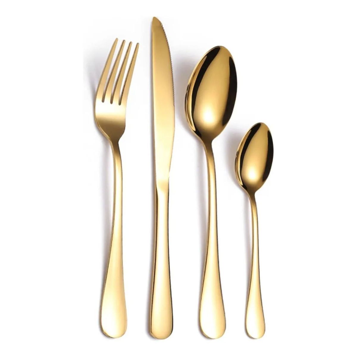 KRONS - Juego De Cuchillería 24 Piezas Gold Krons