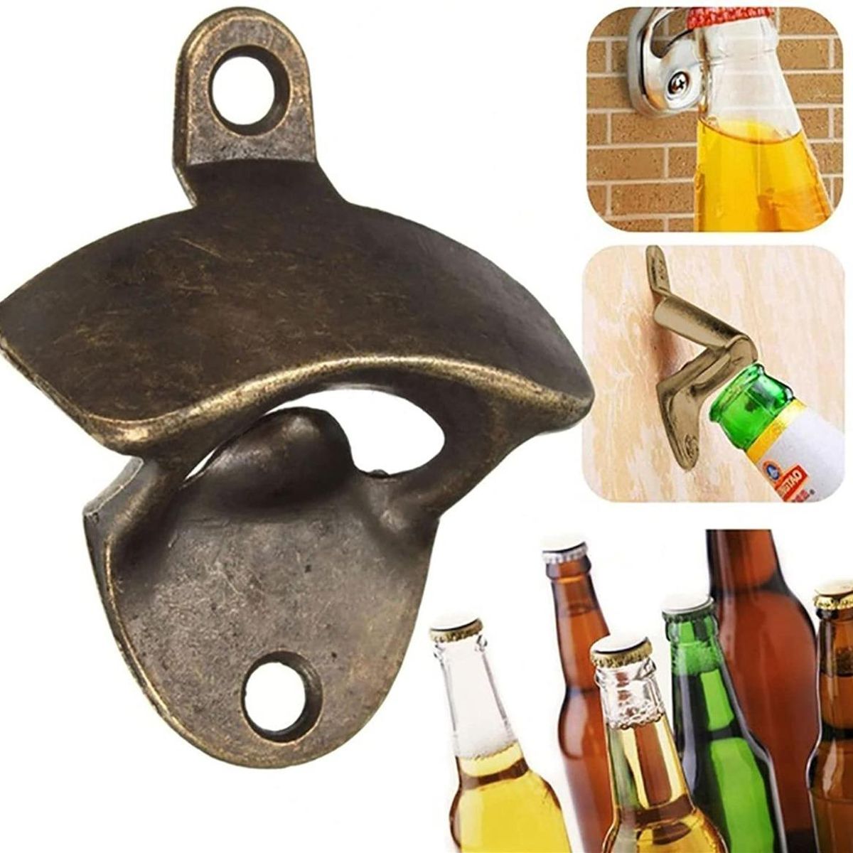 GENERICO - Pack de 10 Destapadores de Botellas de Pared Rústicos