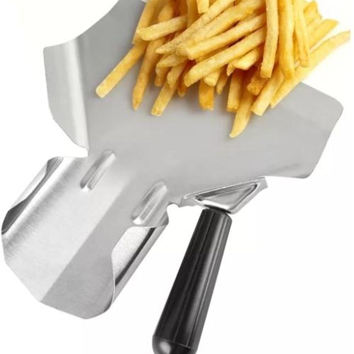 GENERICO - Pala de Acero Inoxidable para Freír Papas con Doble Asa