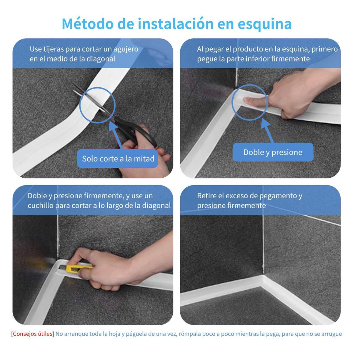 GENERICO - Cinta Adhesiva Impermeable para Sellado de Baños y Duchas.