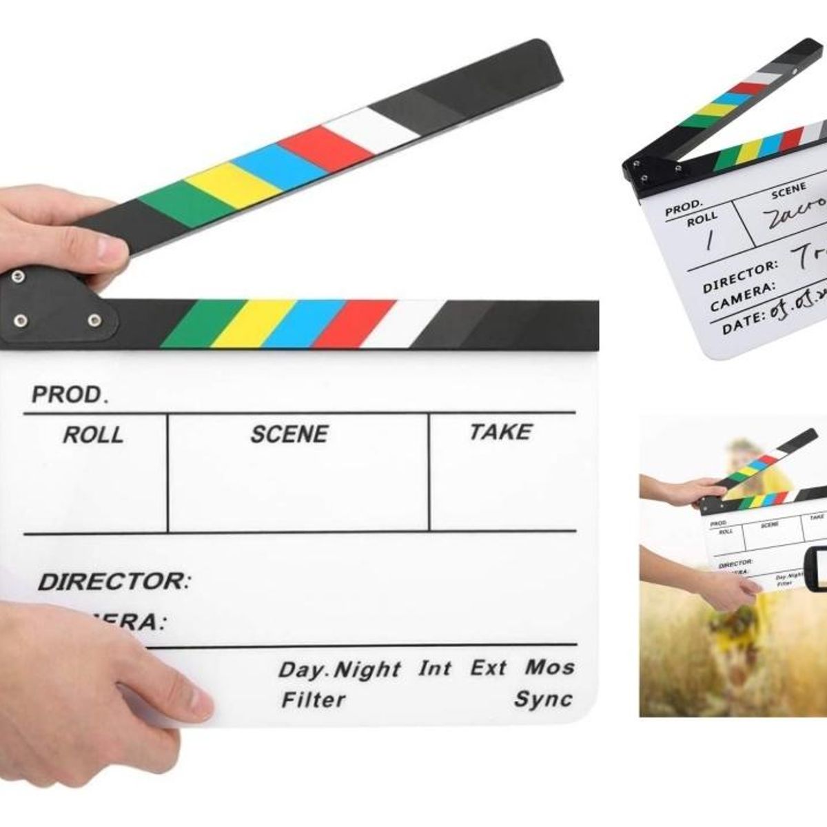 GENERICO - Claqueta Profesional para Filmación y Decoración Temática