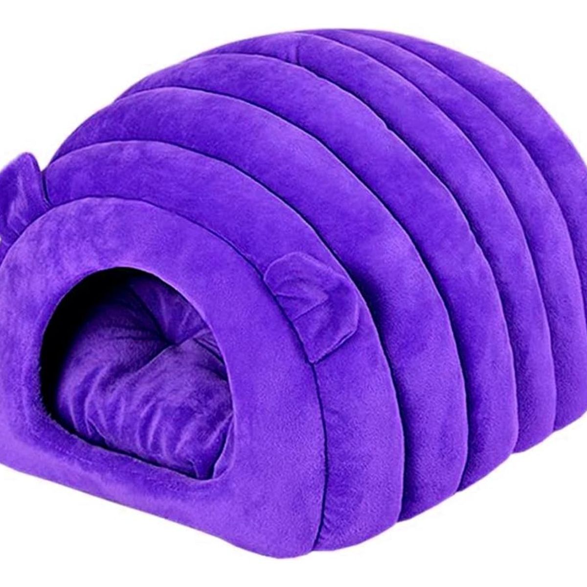 GENERICO - Cama Acolchada para Mascotas Tipo Cueva de Microfelpa