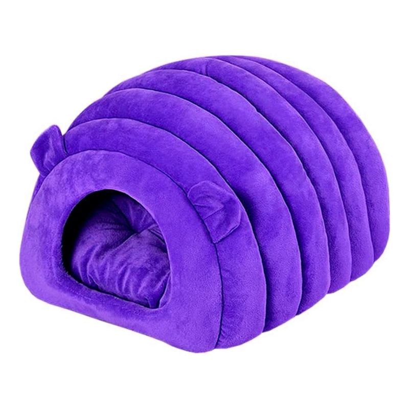 GENERICO - Cama Acolchada para Mascotas Tipo Cueva de Microfelpa