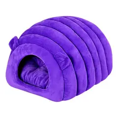 GENERICO - Cama Acolchada para Mascotas Tipo Cueva de Microfelpa