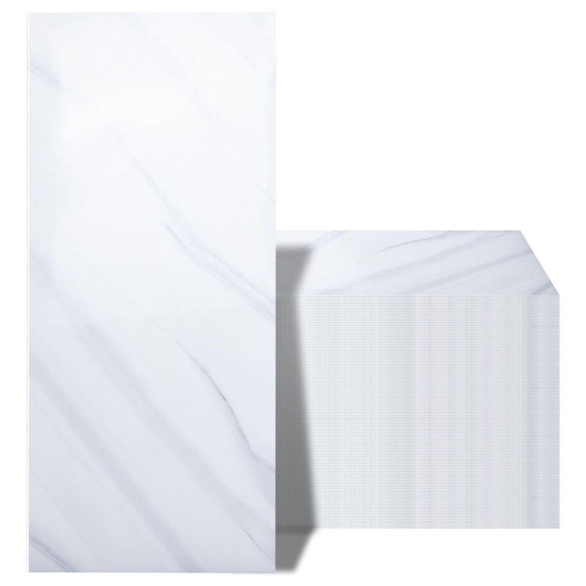 GENERICO - 10 Láminas de Papel Mural Mármol Ladrillo 60x30cm