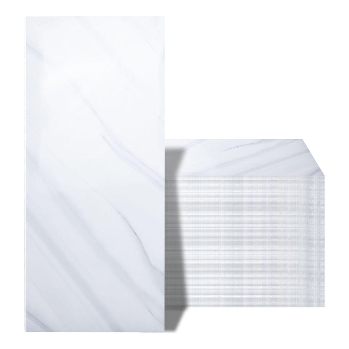 GENERICO - 10 Láminas de Papel Mural Mármol Ladrillo 60x30cm