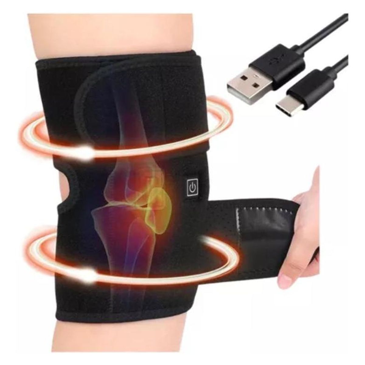 GENERICO - Rodillera Calefactable USB con Temperatura Ajustable