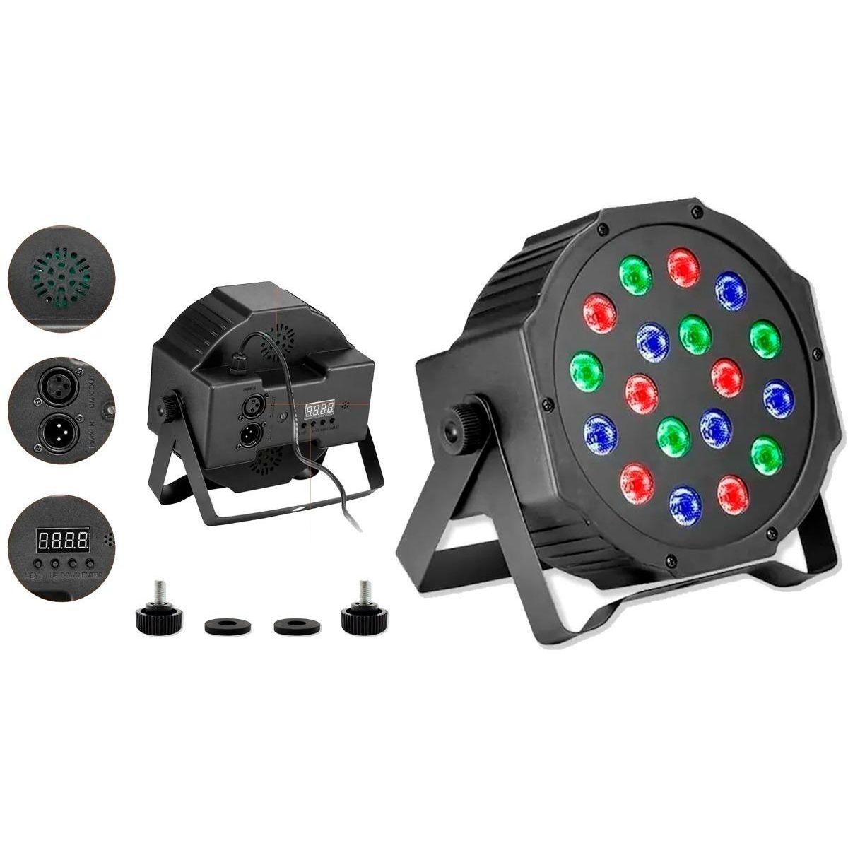 GENERICO - Foco LED Slim PAR 64 RGB Proyector Multicolor para Eventos