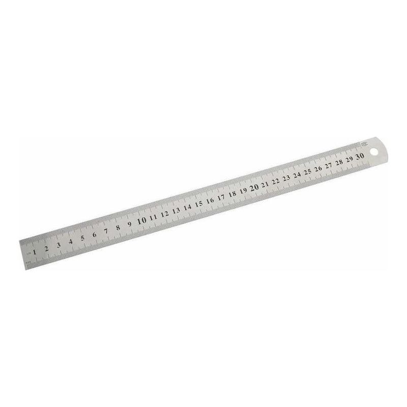 GENERICO - Regla Metálica de 30 cm para Arquitectura y Dibujo Técnico
