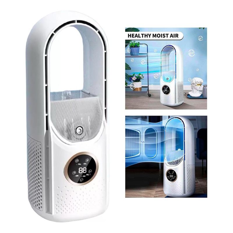 GENERICO - Ventilador Sin Aspas USB Portátil con Humidificación
