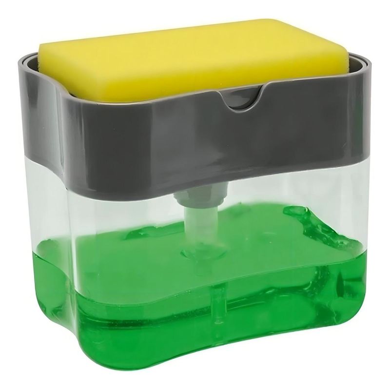 GENERICO - Dispensador de Jabón Esponja con Recipiente Color Gris