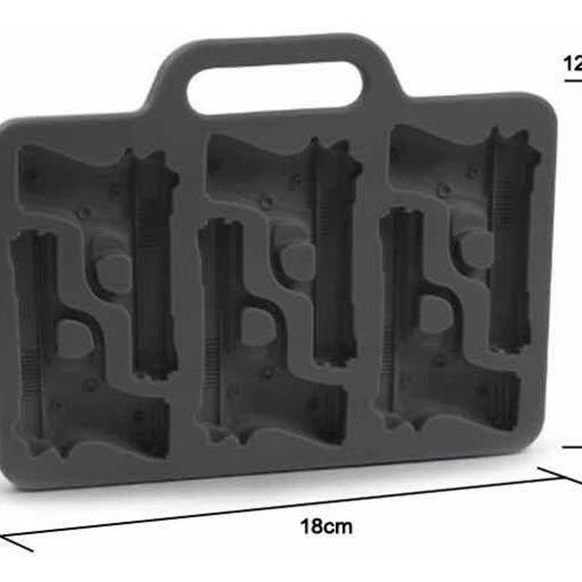 GENERICO - Pack de 5 Cubeteras de Hielo con Diseño de Armas