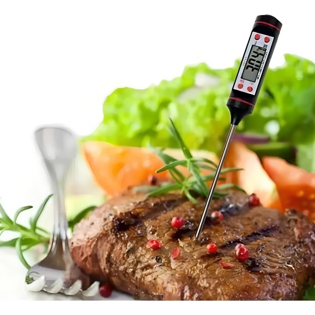 GENERICO - Termómetro Digital LCD para Cocción de Carnes -50° a 300°