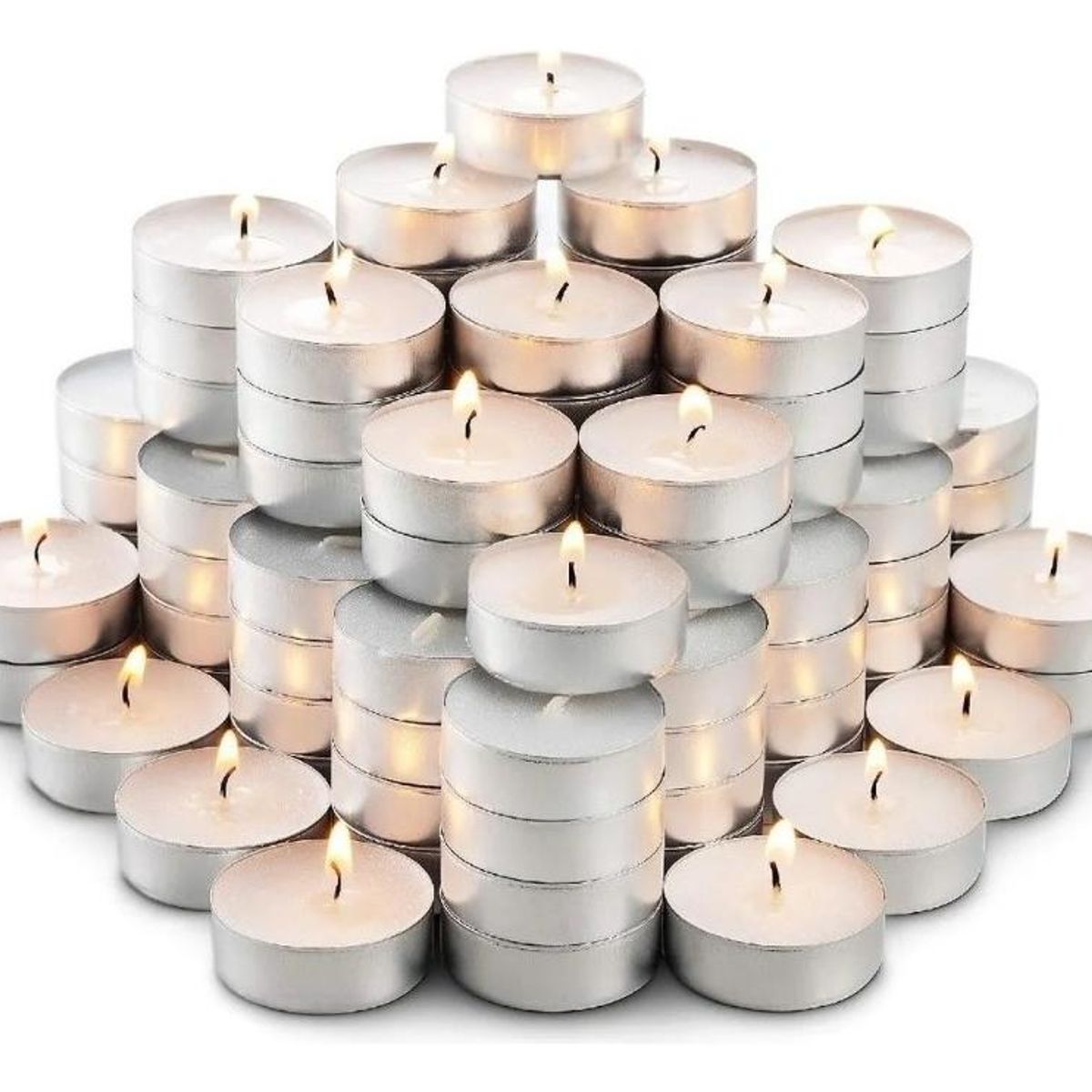 GENERICO - Pack de 50 Velas Flotantes Tealight Blanca Premium