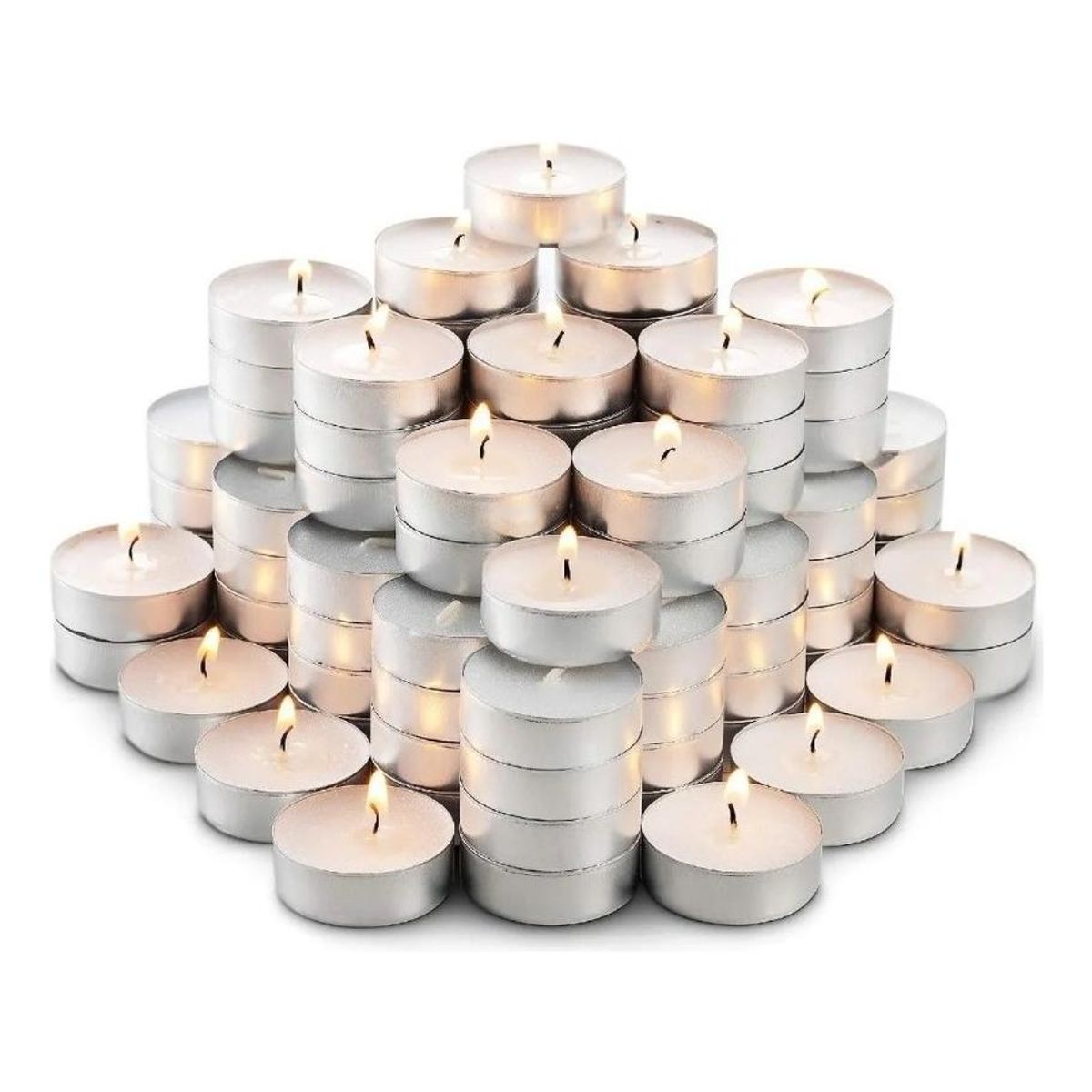 GENERICO - Pack de 50 Velas Flotantes Tealight Blanca Premium