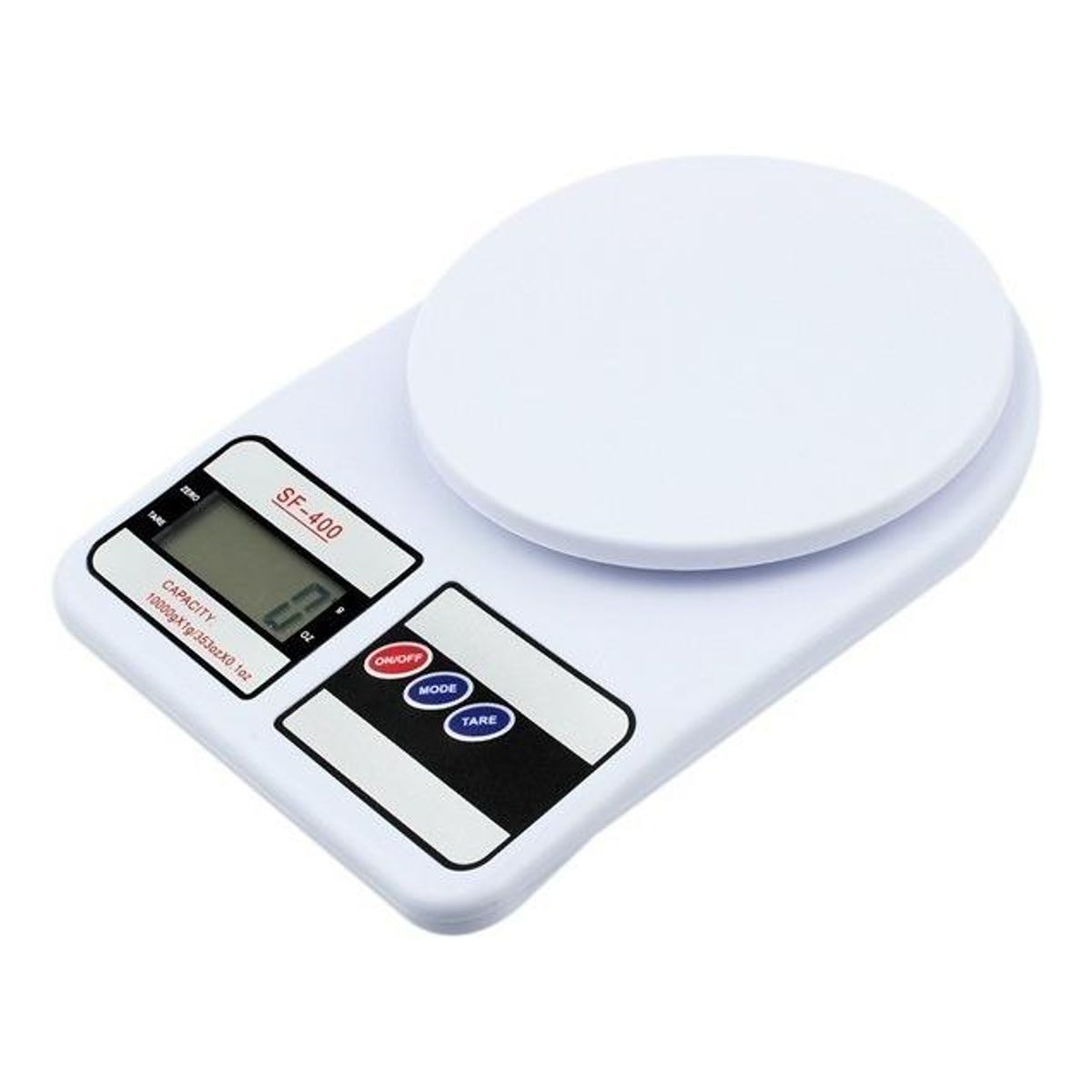 GENERICO - Balanza Digital de Cocina Blanca con Capacidad de 7 kg