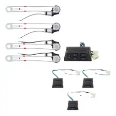 GENERICO - Kit de Alzavidrios Eléctricos Universal 12V para 4 Puertas