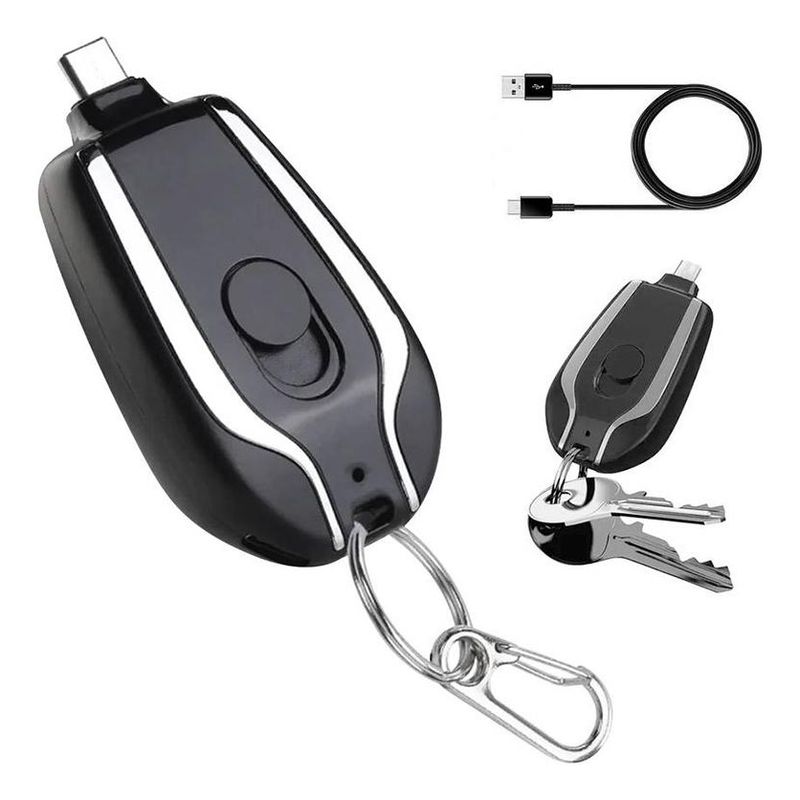 GENERICO - Cargador Portátil Mini Power Bank Llavero 1500 mAh