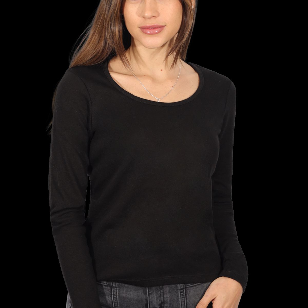 DIVINO JEANS - Polera Edita I Negra Divino Jeans