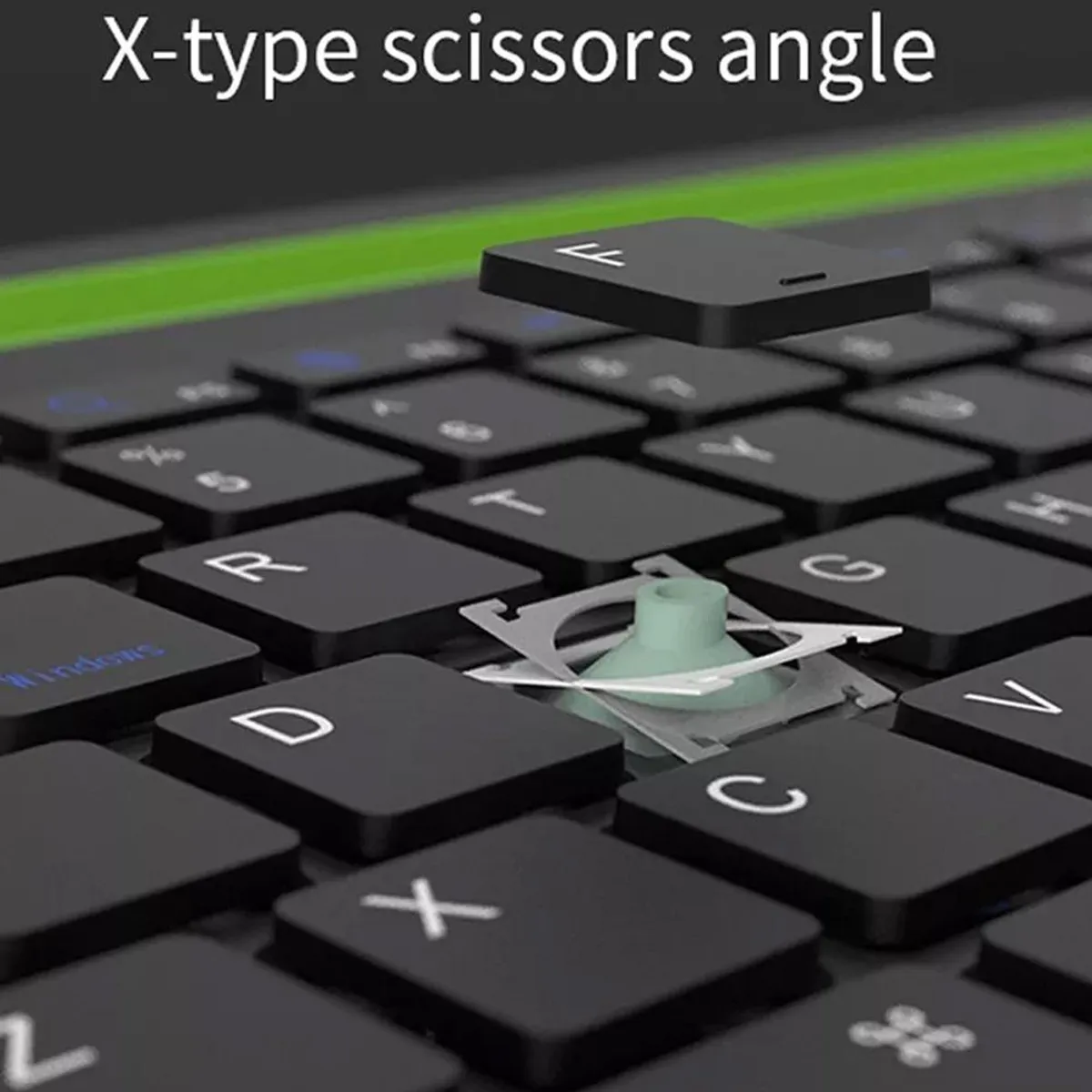 GENERICO - Teclado Bluetooth Recargable Multiplataforma con Soporte.
