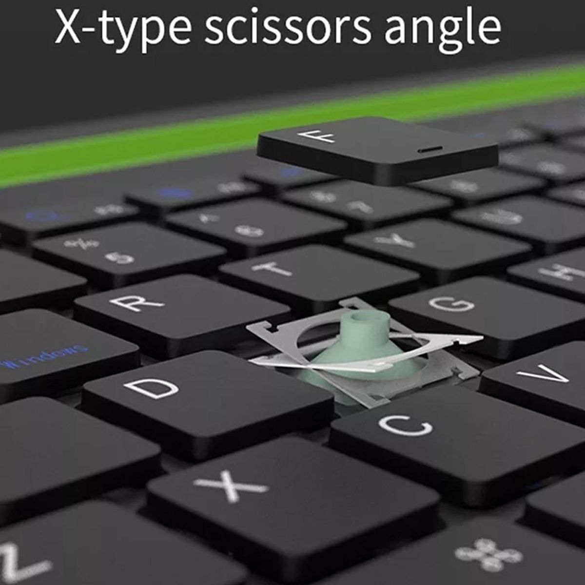 GENERICO - Teclado Bluetooth Recargable Multiplataforma con Soporte.