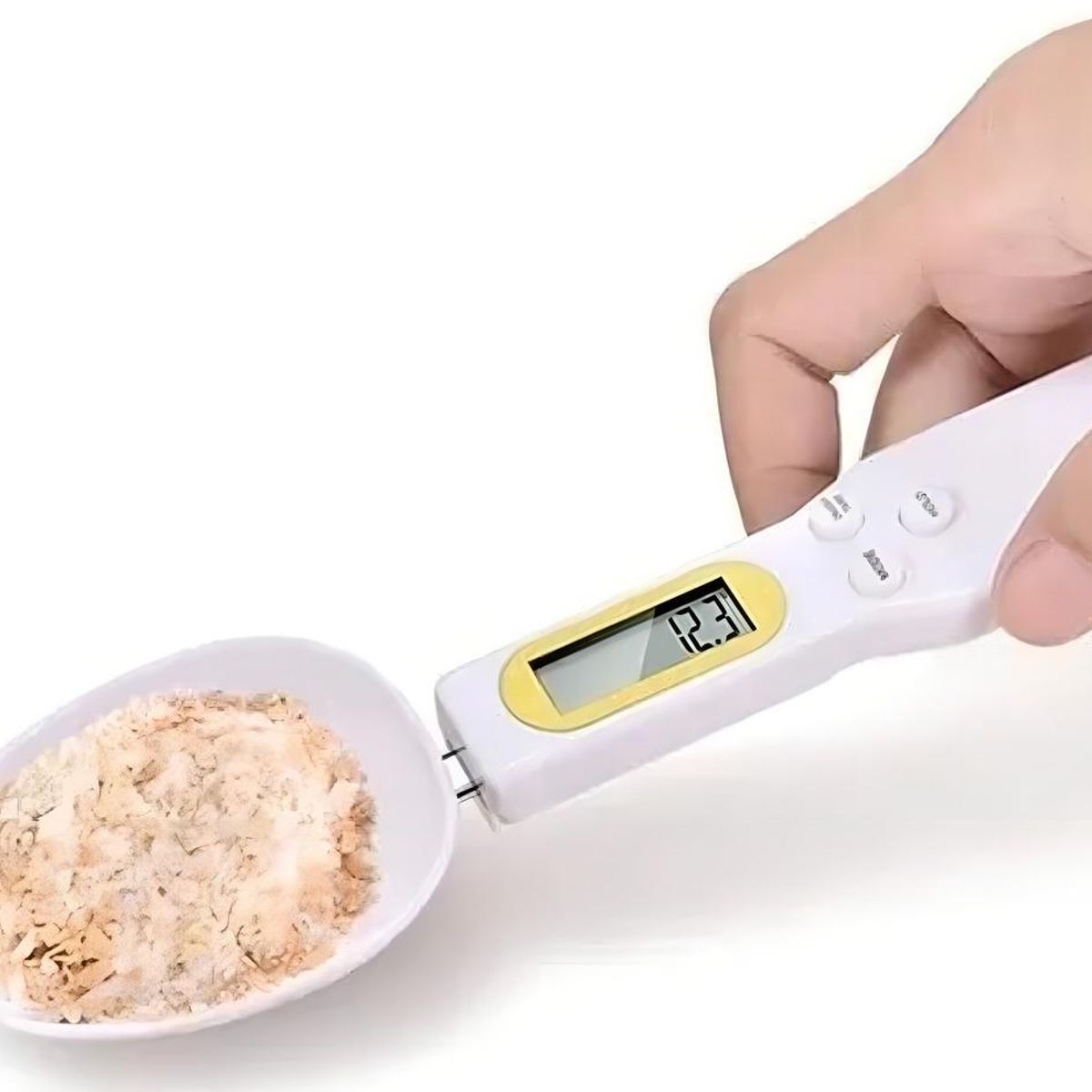 GENERICO - Balanza Digital de Cocina con Cuchara 500 g Capacidad Color Blanco
