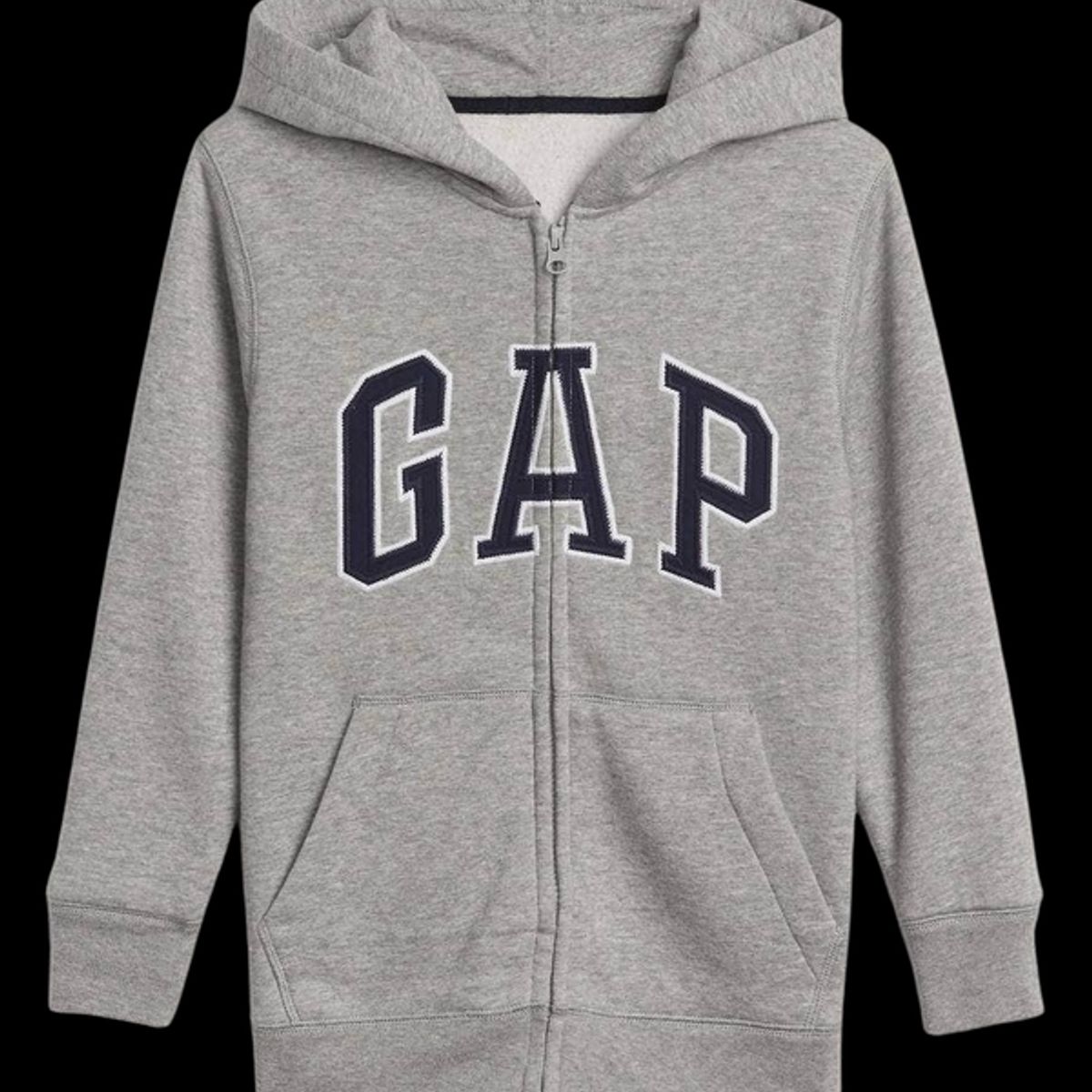GAP - Polerón Logo Full Zipper Hombre Gris