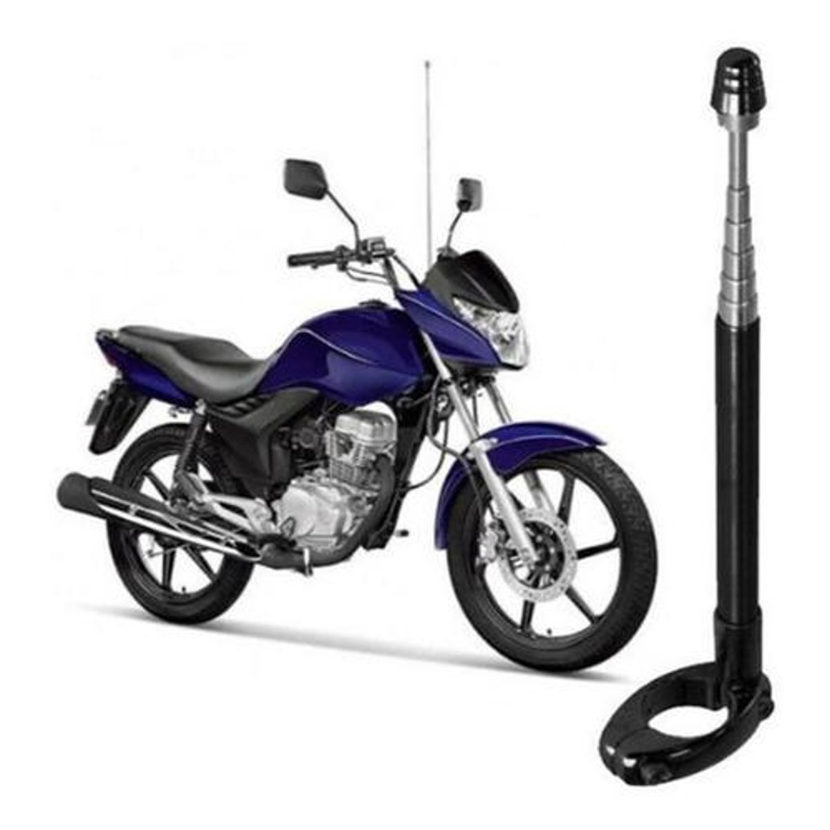 GENERICO - Antena Retráctil Corto para Motos Hilo Curado