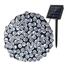 GENERICO - Guirnalda Solar de 100 LED Cálidos de 10 Metros IP66
