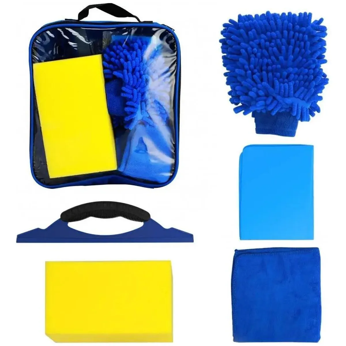 GENERICO - Kit de Limpieza 7 en 1 para Auto con Microfibra