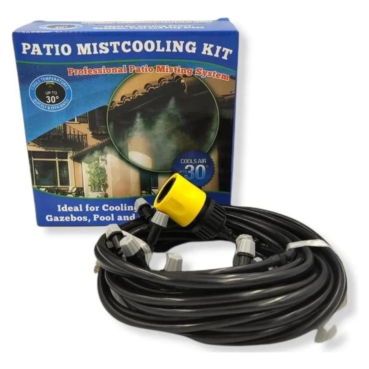 GENERICO - Kit de Nebulización para Patio con 10 Boquillas 10m