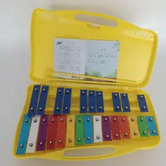 GENERICO - Xilófono Glockenspiel Profesional de 25 Notas Amarillo