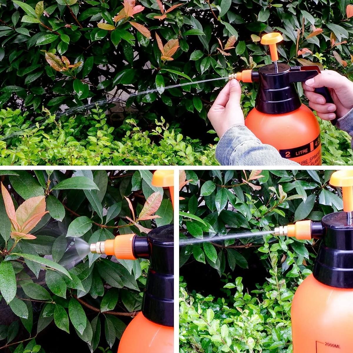 GENERICO - Pulverizador Manual a Presión de 2L Color Naranja Claro