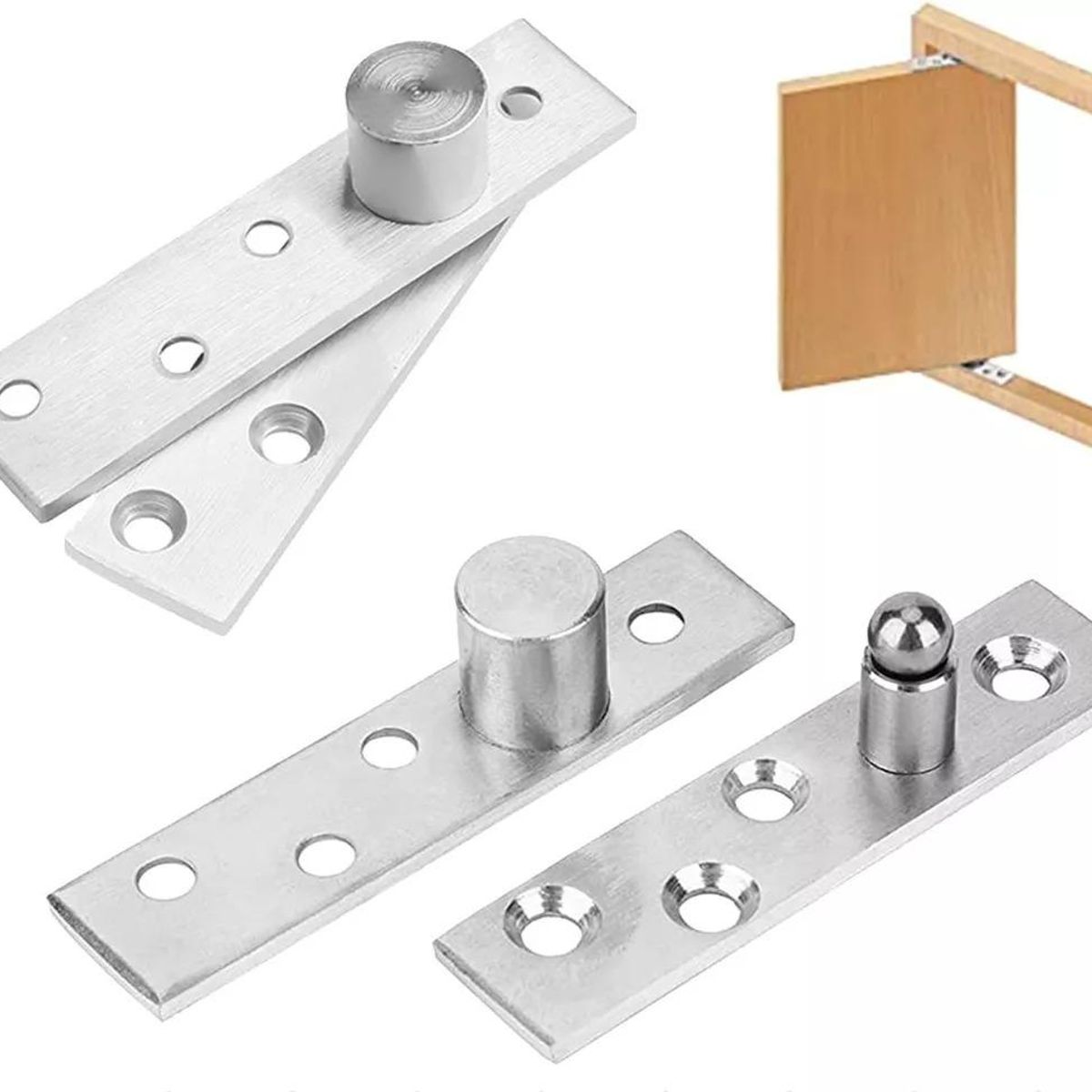 GENERICO - Bisagra Oculta Giratoria de Acero Inox 95mm para Puerta