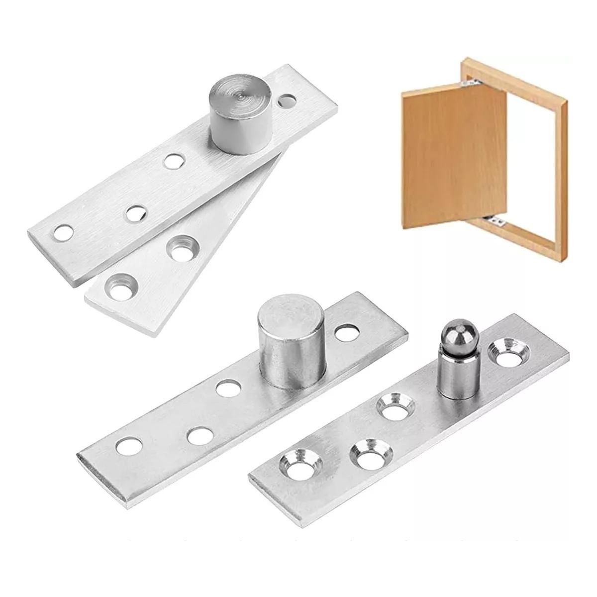 GENERICO - Bisagra Oculta Giratoria de Acero Inox 95mm para Puerta