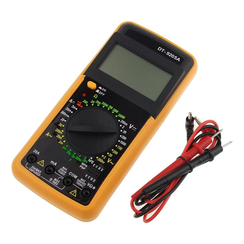 GENERICO - Multímetro Digital Tester con Pantalla LCD y Accesorios