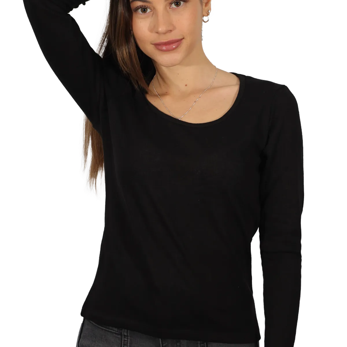 DIVINO JEANS - Polera Edita I Negra Divino Jeans