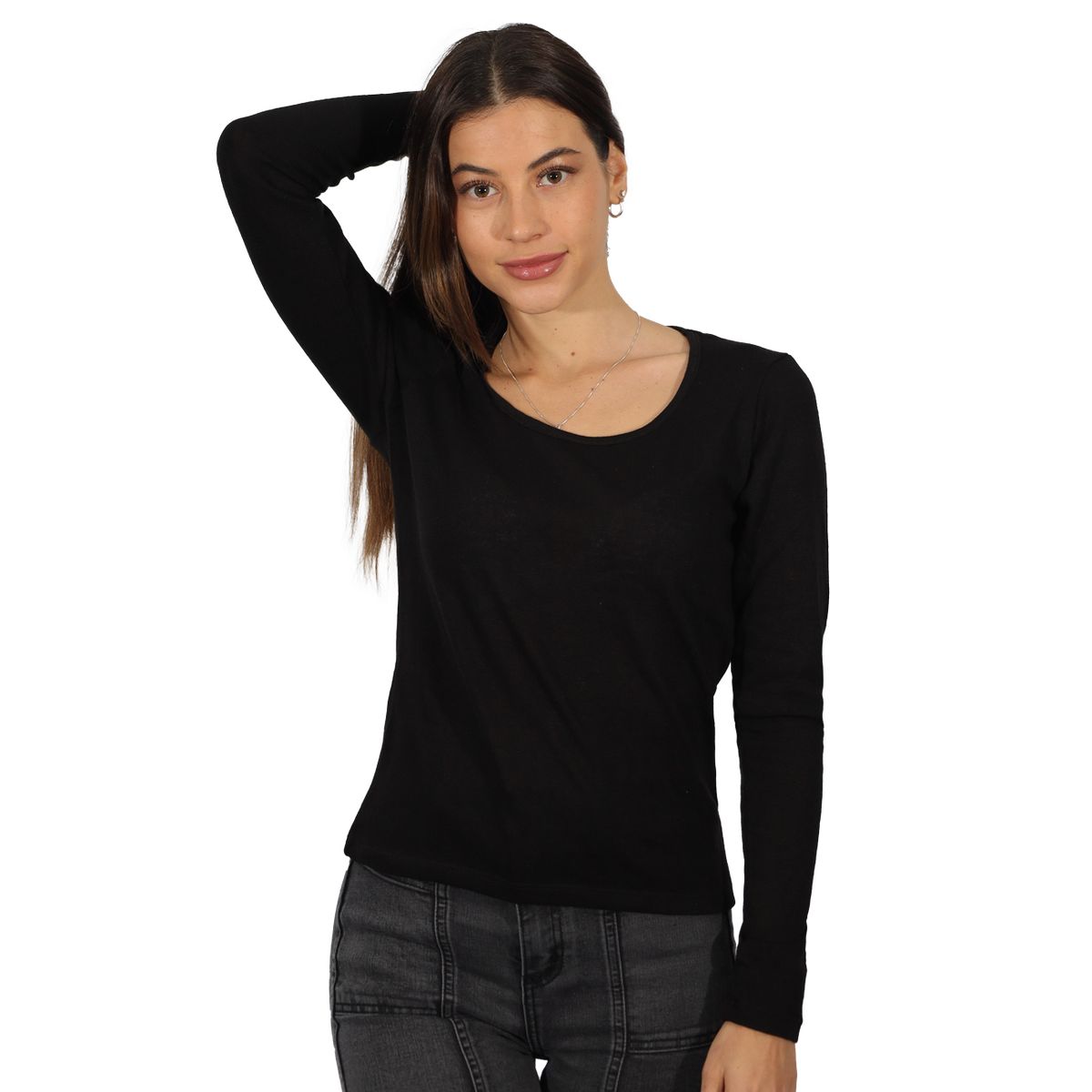 DIVINO JEANS - Polera Edita I Negra Divino Jeans
